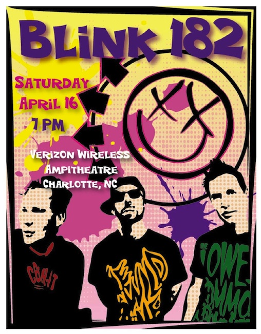 Blink 182 Concert Poster