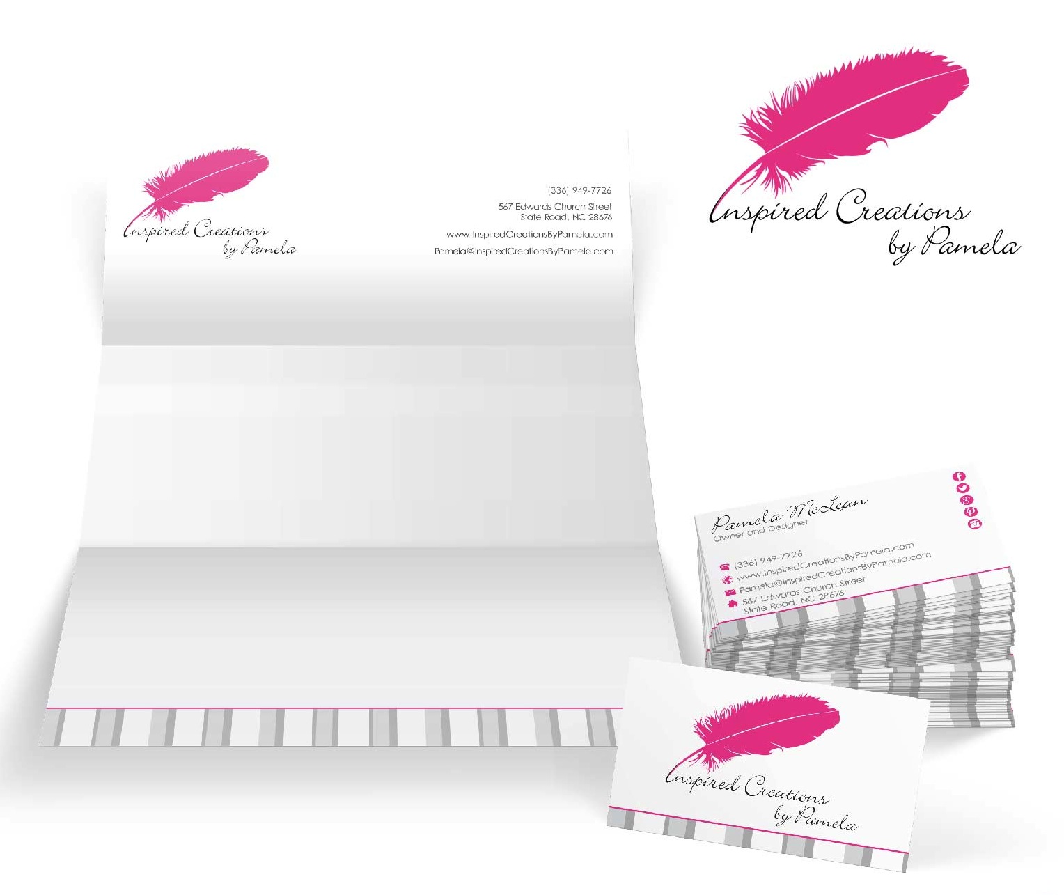 Inspired Creations by Pamela, Inc. Branding Materials